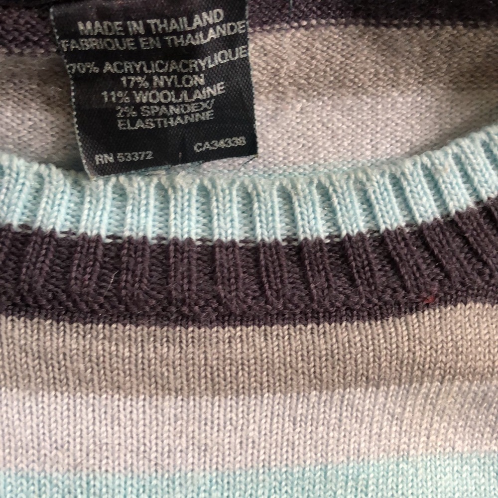 French‎ Connection Vintage Y2K striped crewneck sweater - Picture 7 of 9